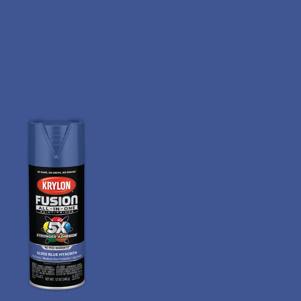 Krylon Fusion All-In-One Gloss Spray Paint & Primer, Hyacinth Blue