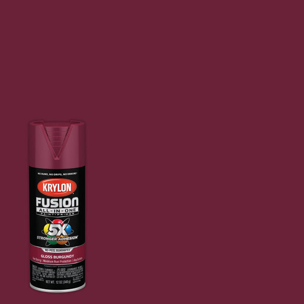 Krylon Fusion All-In-One Gloss Spray Paint & Primer, Burgundy