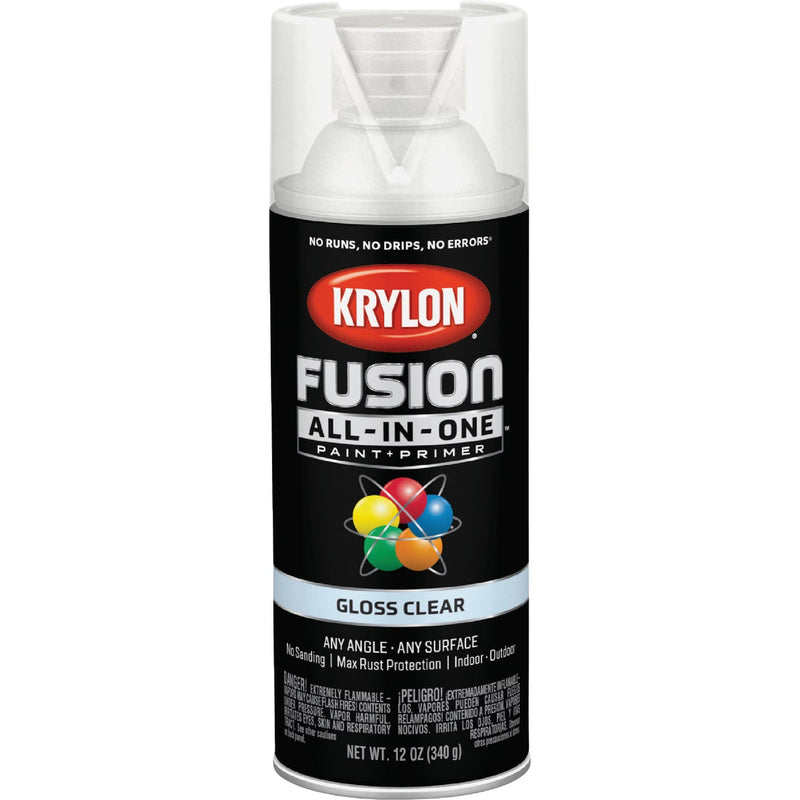 Krylon Fusion All-In-One Gloss Spray Paint & Primer, Clear