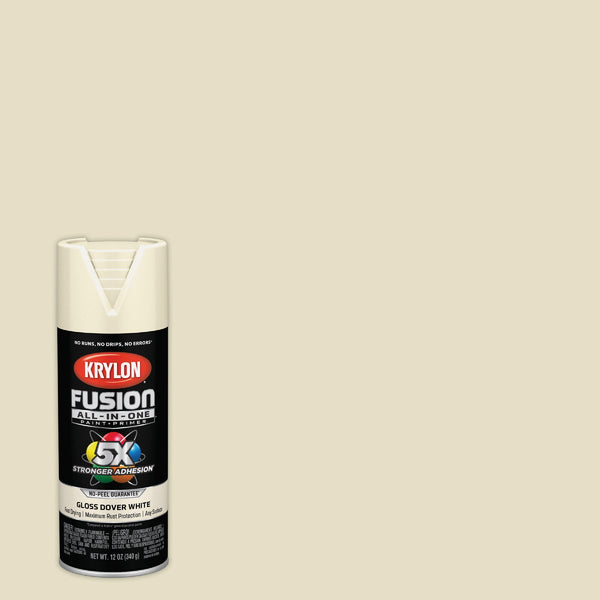 Krylon Fusion All-In-One Gloss Spray Paint & Primer, Dover White