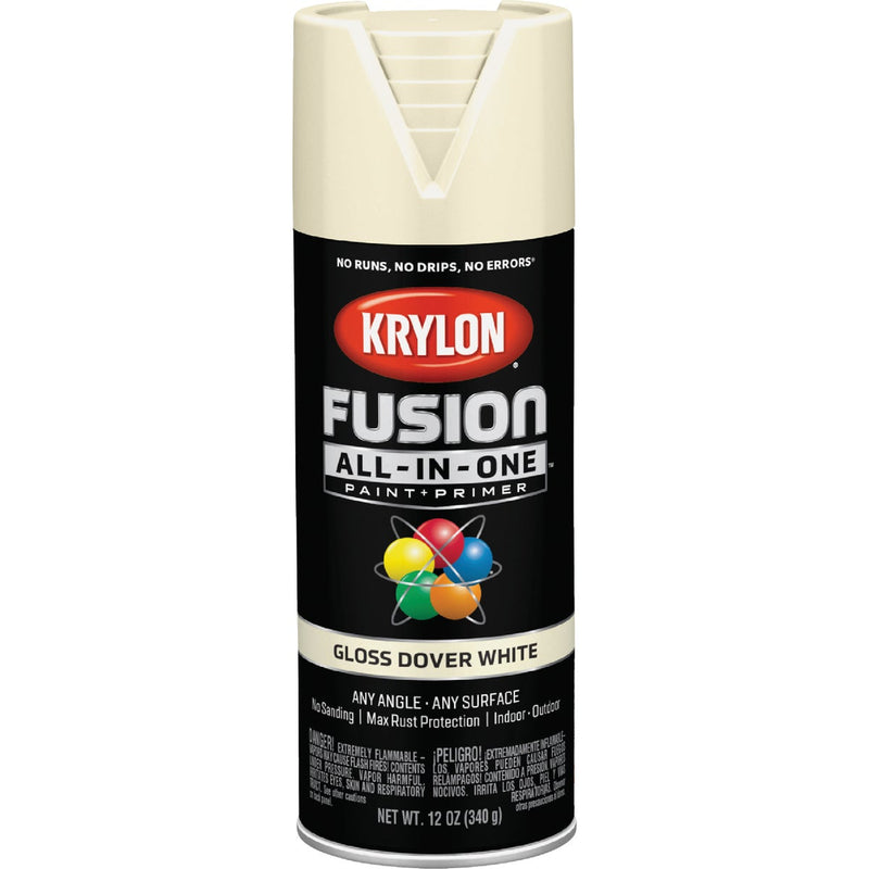 Krylon Fusion All-In-One Gloss Spray Paint & Primer, Dover White