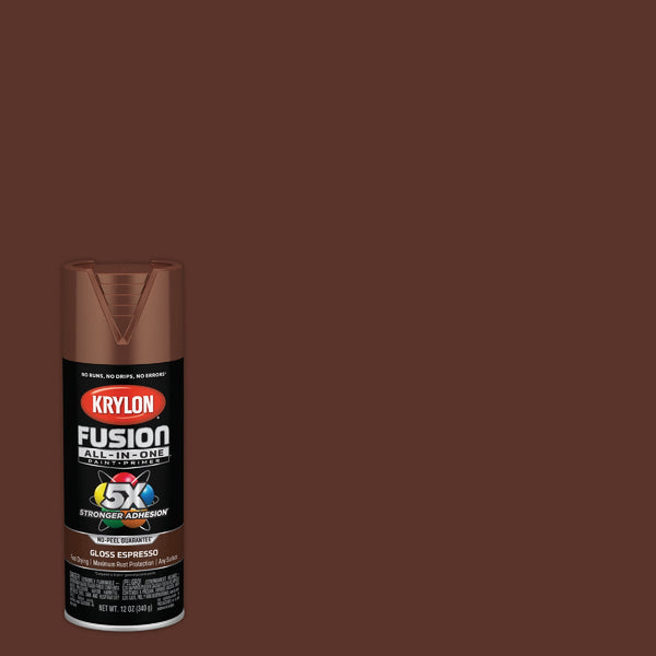 Krylon Fusion All-In-One Gloss Spray Paint & Primer, Espresso