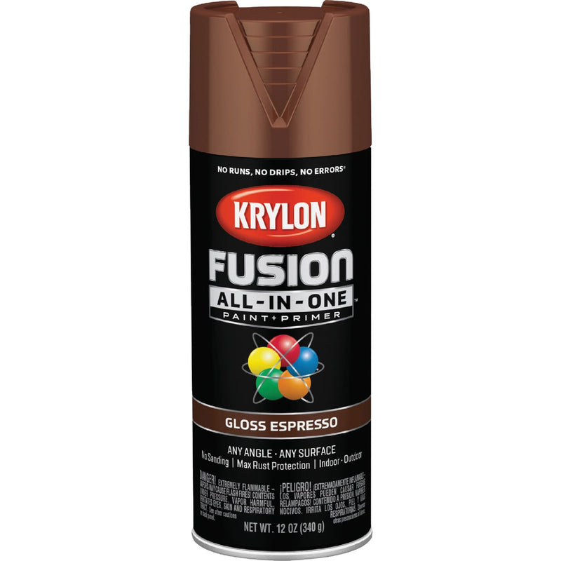 Krylon Fusion All-In-One Gloss Spray Paint & Primer, Espresso