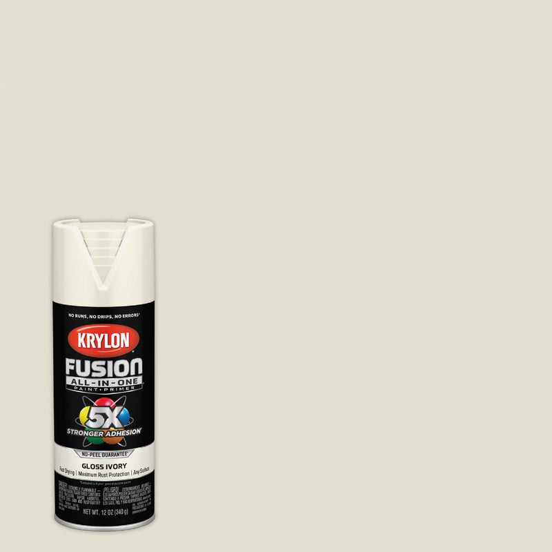 Krylon Fusion All-In-One Gloss Spray Paint & Primer, Ivory