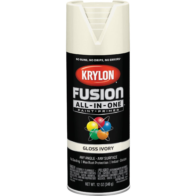 Krylon Fusion All-In-One Gloss Spray Paint & Primer, Ivory