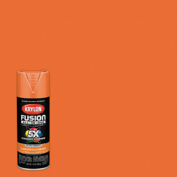 Krylon Fusion All-In-One Gloss Spray Paint & Primer, Popsicle Orange