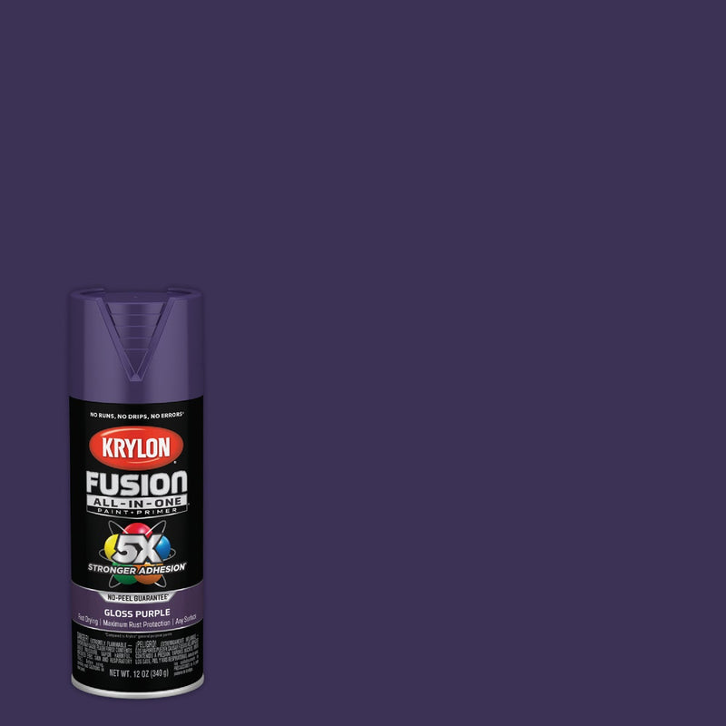 Krylon Fusion All-In-One Gloss Spray Paint & Primer, Purple