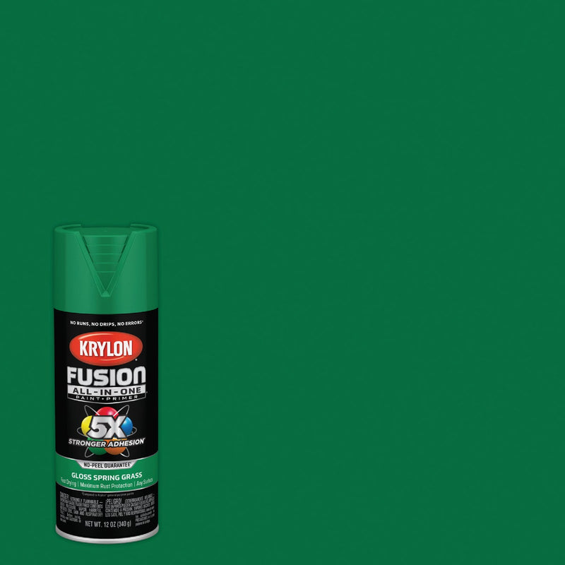 Krylon Fusion All-In-One Gloss Spray Paint & Primer, Spring Grass