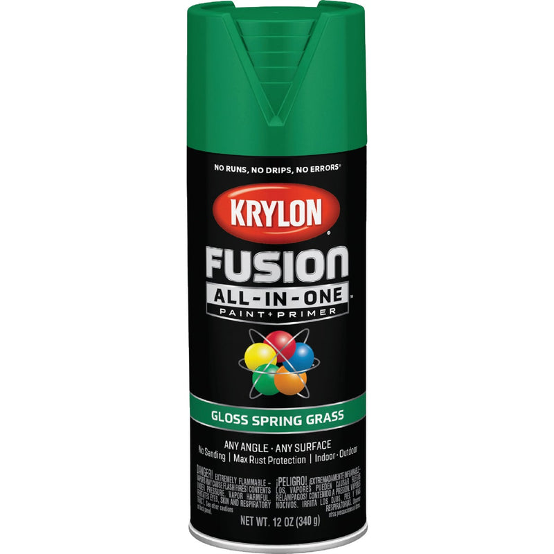 Krylon Fusion All-In-One Gloss Spray Paint & Primer, Spring Grass