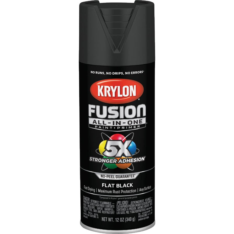 Krylon Fusion All-In-One Flat Spray Paint & Primer, Black