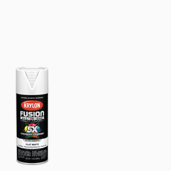 Krylon Fusion All-In-One Flat Spray Paint & Primer, White