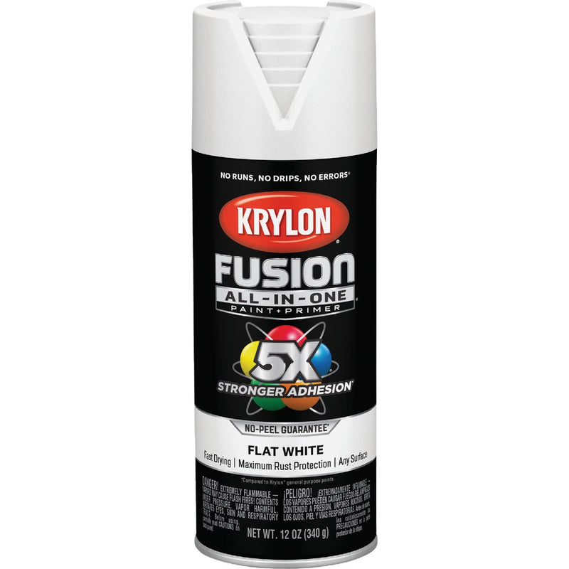 Krylon Fusion All-In-One Flat Spray Paint & Primer, White