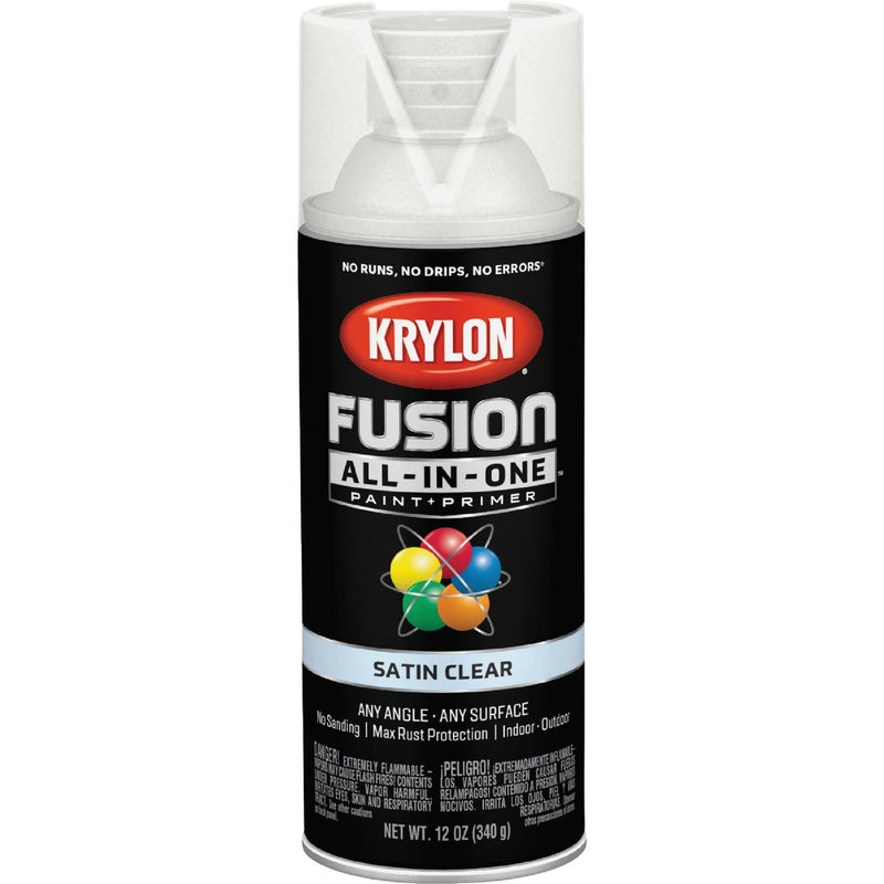 Krylon Fusion All-In-One Satin Spray Paint & Primer, Clear