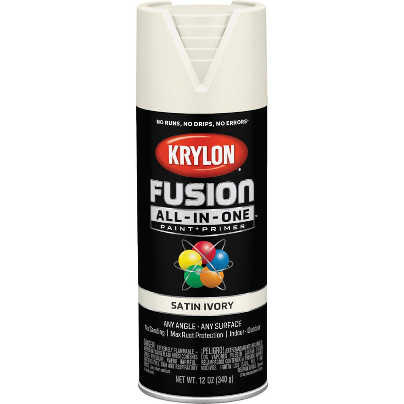 Krylon Fusion All-In-One Satin Spray Paint & Primer, Ivory