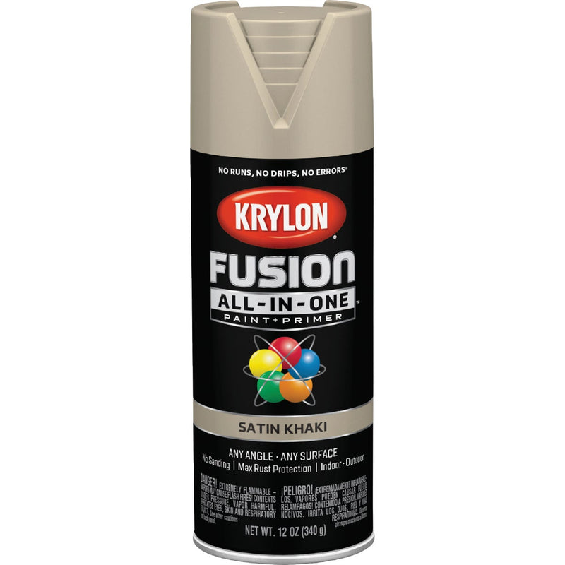 Krylon Fusion All-In-One Satin Spray Paint & Primer, Khaki