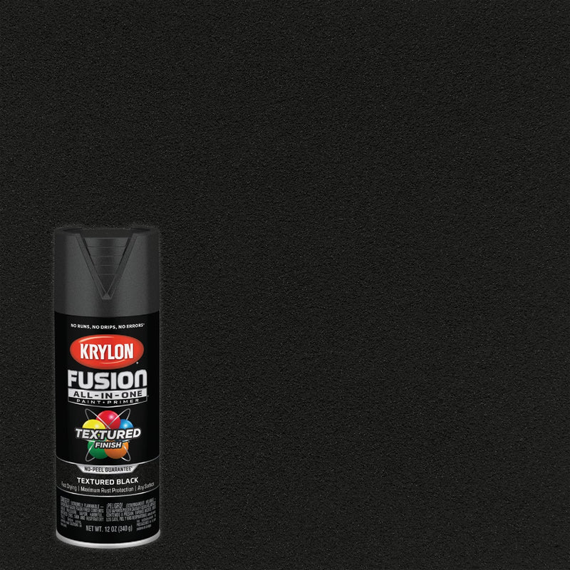 Krylon Fusion All-In-One Textured Spray Paint & Primer, Black