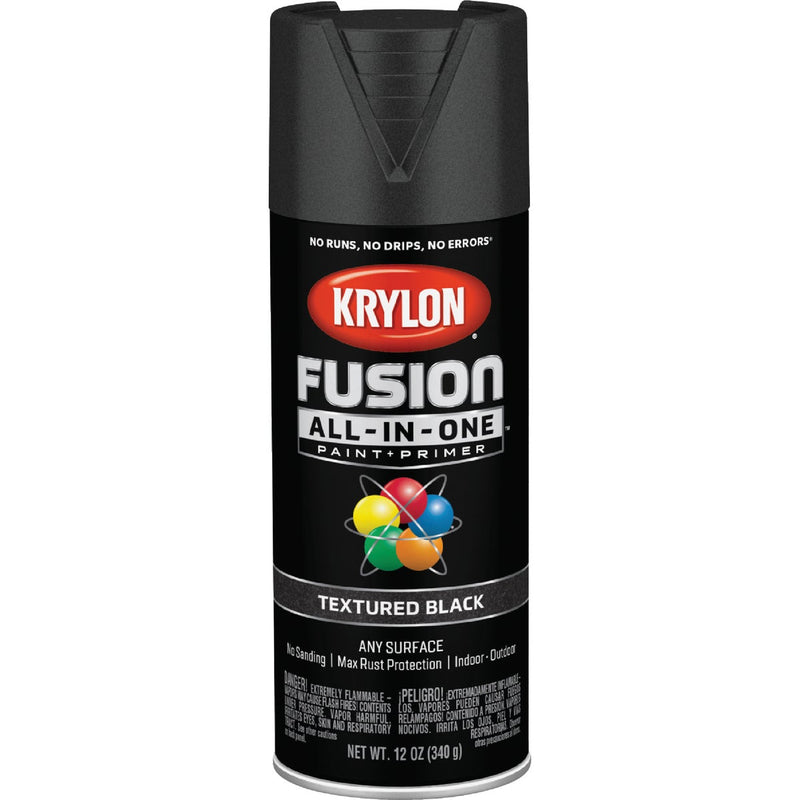 Krylon Fusion All-In-One Textured Spray Paint & Primer, Black