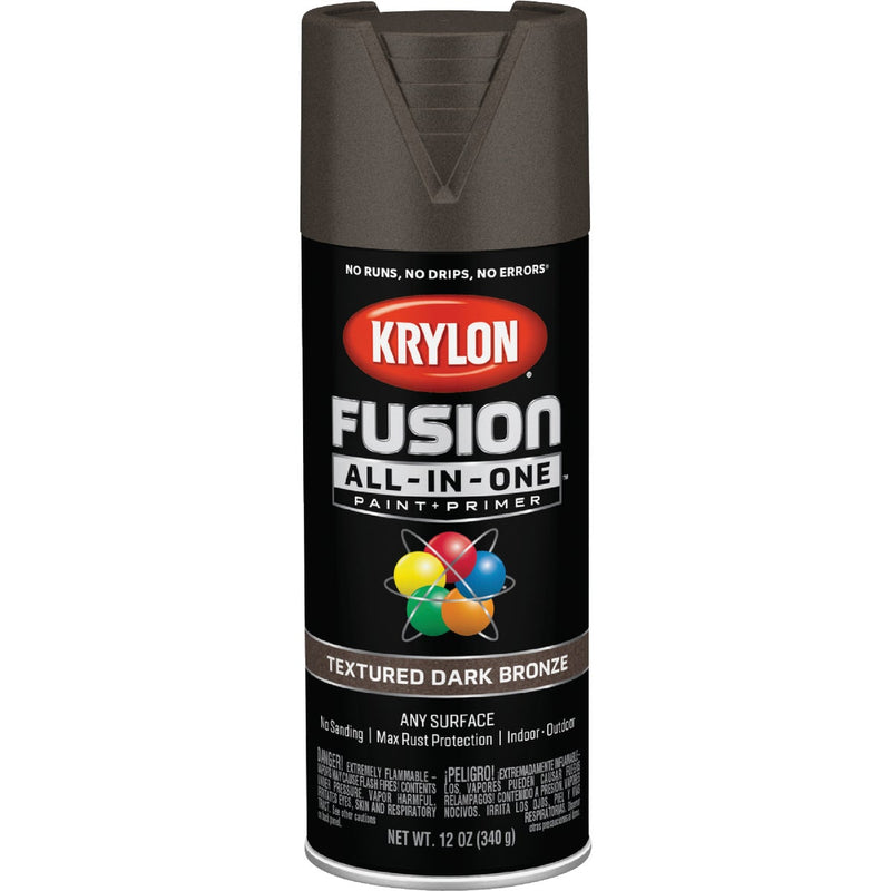 Krylon Fusion All-In-One Textured Spray Paint & Primer, Dark Bronze