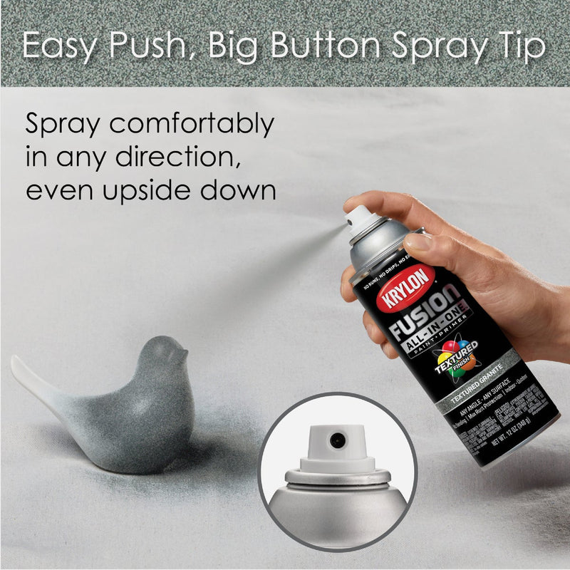 Krylon Fusion All-In-One Textured Spray Paint & Primer, Granite