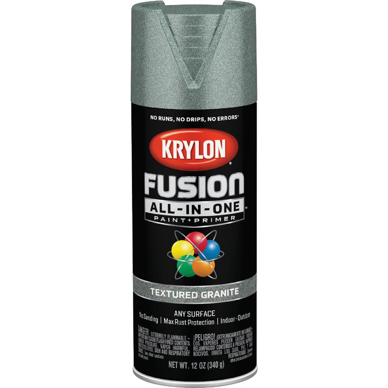 Krylon Fusion All-In-One Textured Spray Paint & Primer, Granite