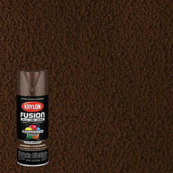 Krylon Fusion All-In-One Hammered Spray Paint & Primer, Cocoa Brown