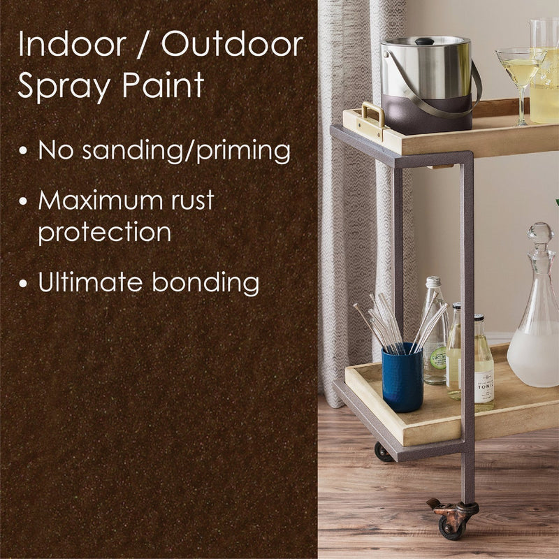 Krylon Fusion All-In-One Hammered Spray Paint & Primer, Cocoa Brown