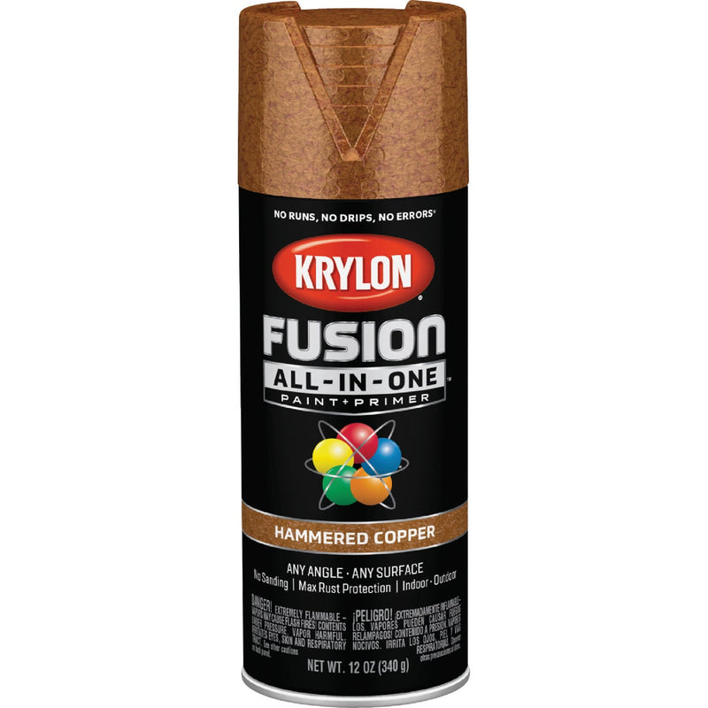 Krylon Fusion All-In-One Hammered Spray Paint & Primer, Copper