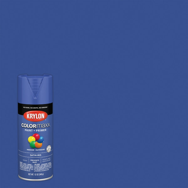 Krylon Colormaxx Satin Spray Paint & Primer, Iris