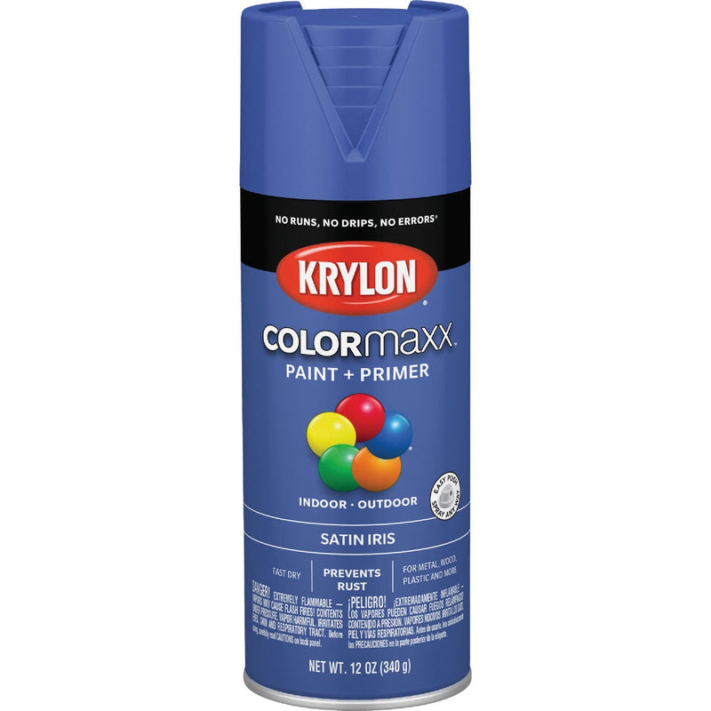 Krylon Colormaxx Satin Spray Paint & Primer, Iris