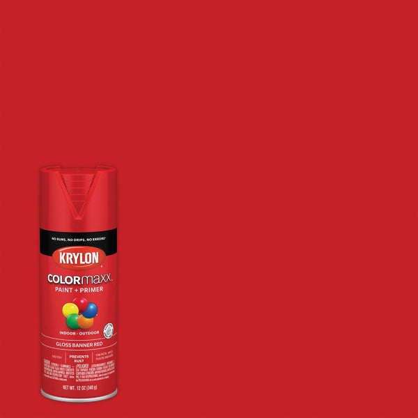 Krylon ColorMaxx 12 Oz. Gloss Spray Paint, Banner Red