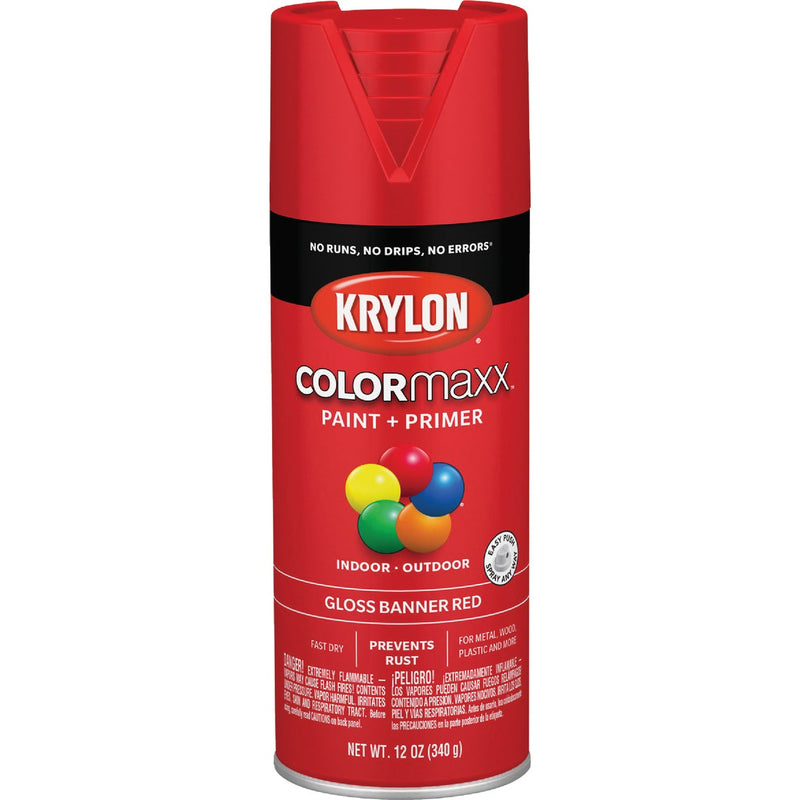 Krylon ColorMaxx 12 Oz. Gloss Spray Paint, Banner Red