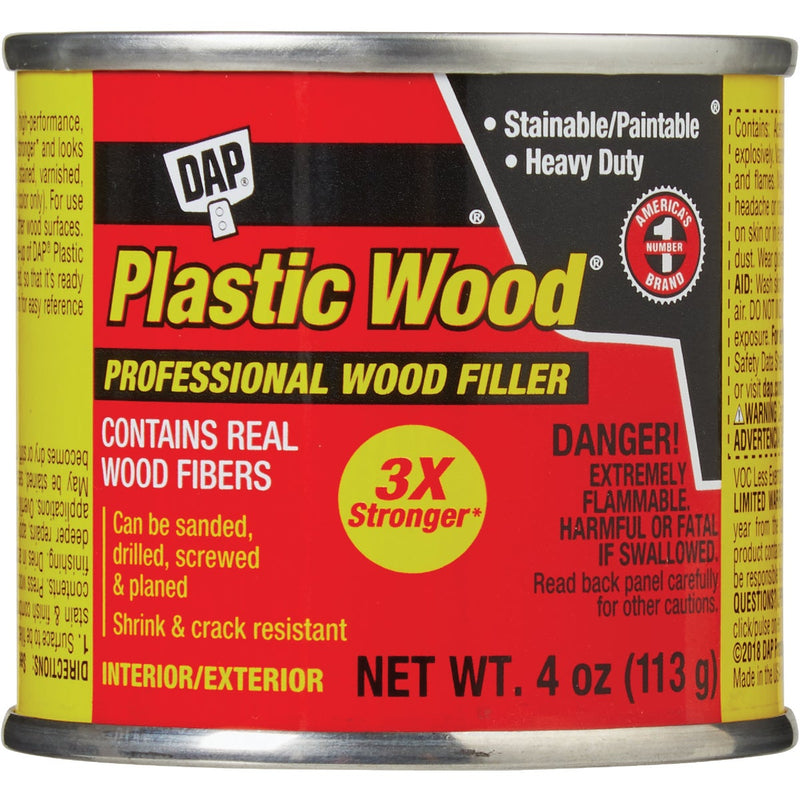 DAP Plastic Wood 4 Oz. White Solvent Professional Wood Filler