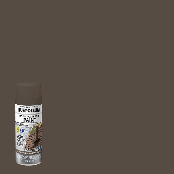 Rust-Oleum Stops Rust Roof Accessory 12 Oz. Weathered Wood Flat Anti-Rust Spray Paint