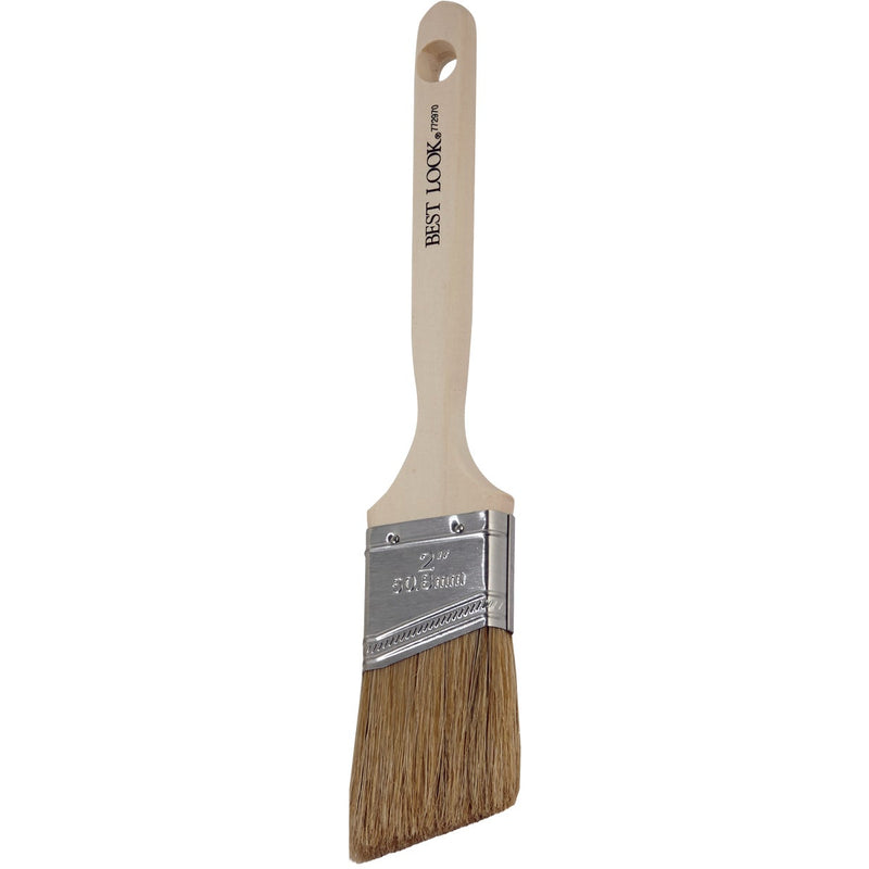 Best Look 2 In. Angle White Natural China Bristle Paint Brush