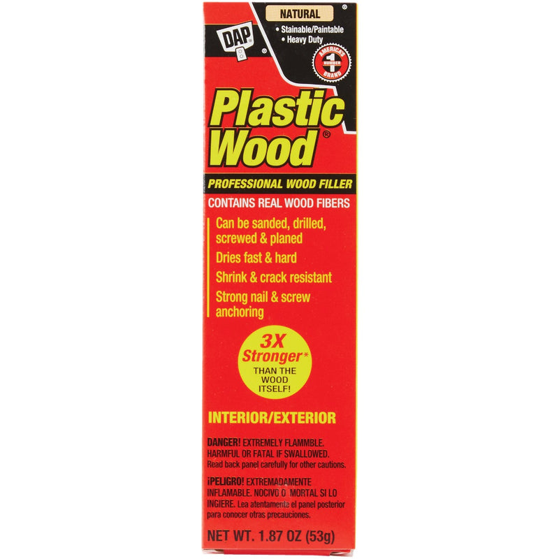 DAP Plastic Wood 1.8 Oz. Natural Solvent Professional Wood Filler