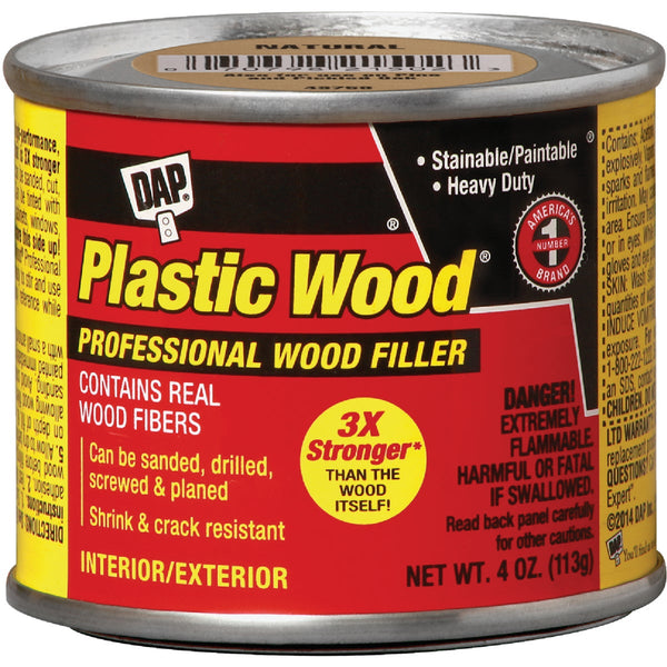 DAP Plastic Wood 4 Oz. Natural Solvent Professional Wood Filler