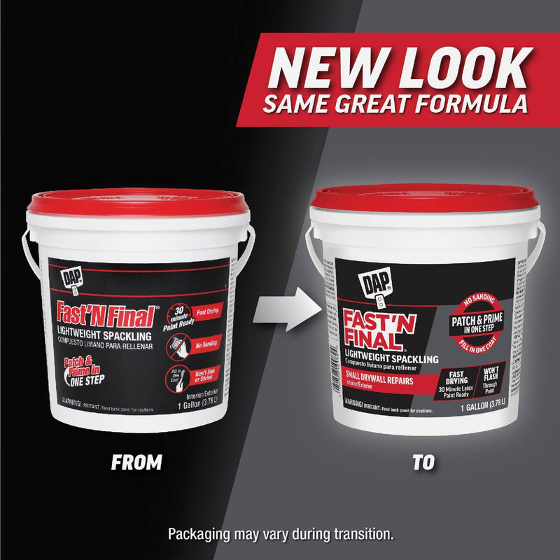 DAP Fast 'N Final 1 Gal. Lightweight Latex Patch & Prime Spackling