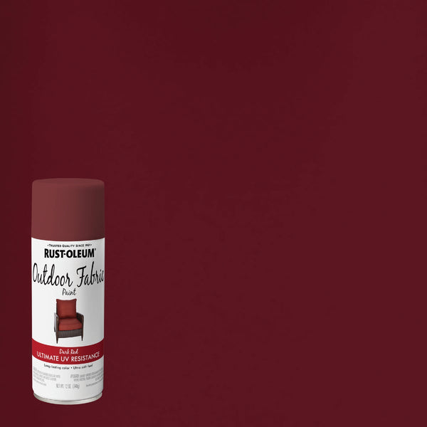 Rust-Oleum 12 Oz. Flat/Matte Outdoor Fabric Spray Paint, Dark Red