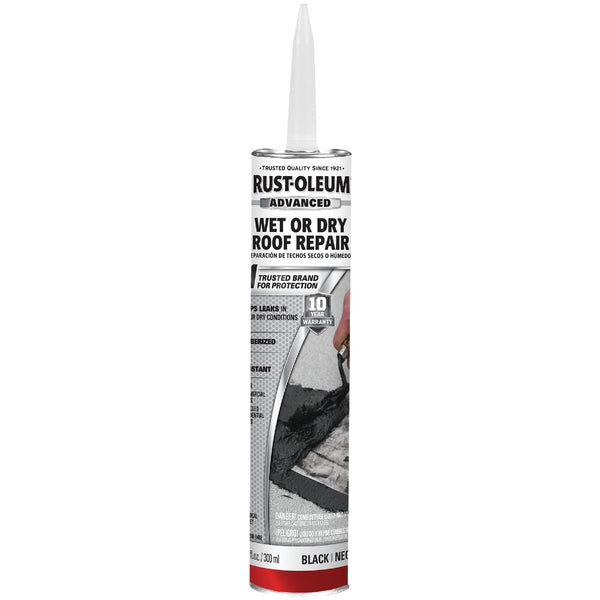 Rust-Oleum 10.1 Oz. Black Advanced Wet or Dry Roof Repair