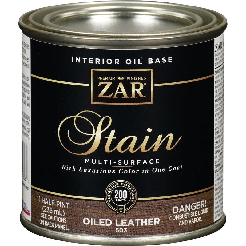 Zar 1/2 Pt. Oiled Leather Oil-Based Multi-Surface Interior Stain