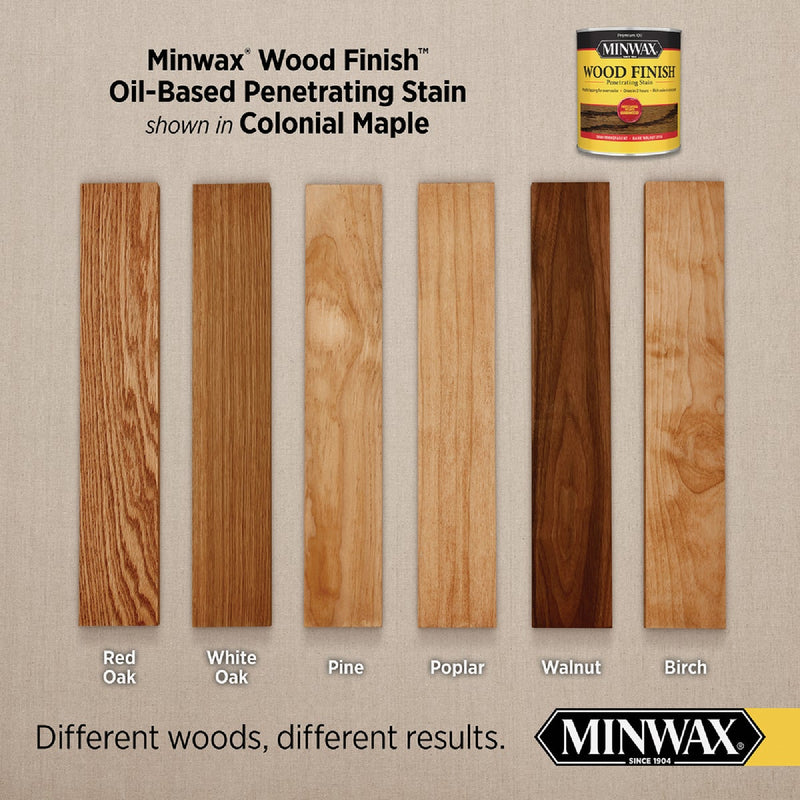 Minwax Wood Finish Penetrating Stain, Colonial Maple, 1/2 Pt.