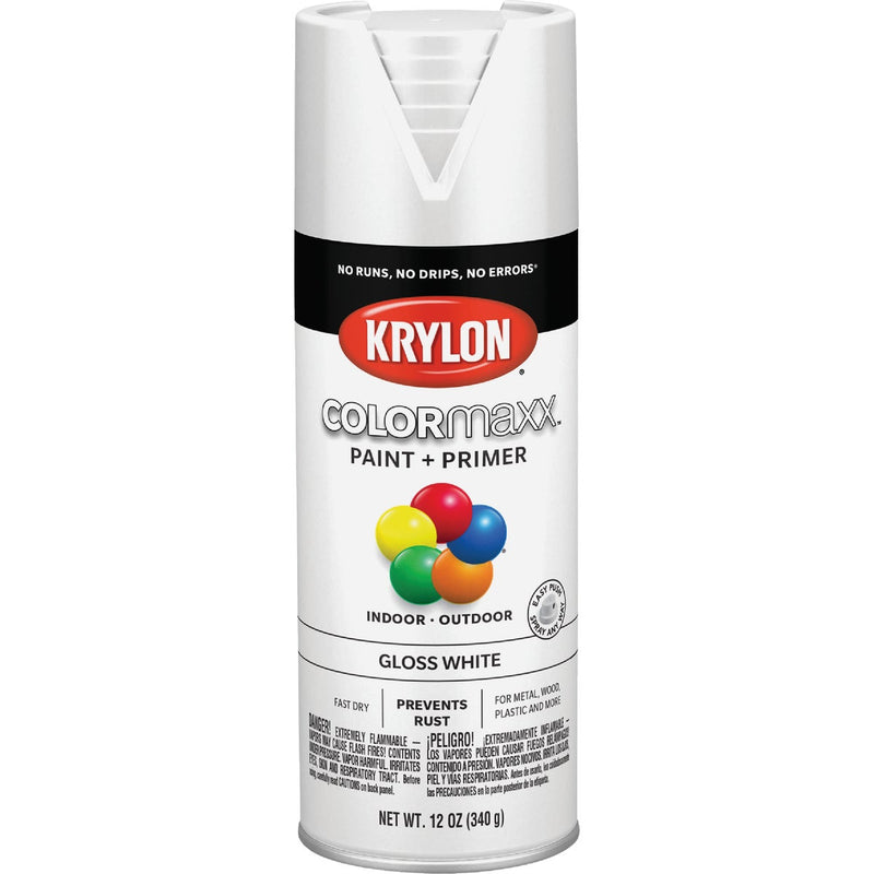 Krylon ColorMaxx 12 Oz. Gloss Spray Paint, White