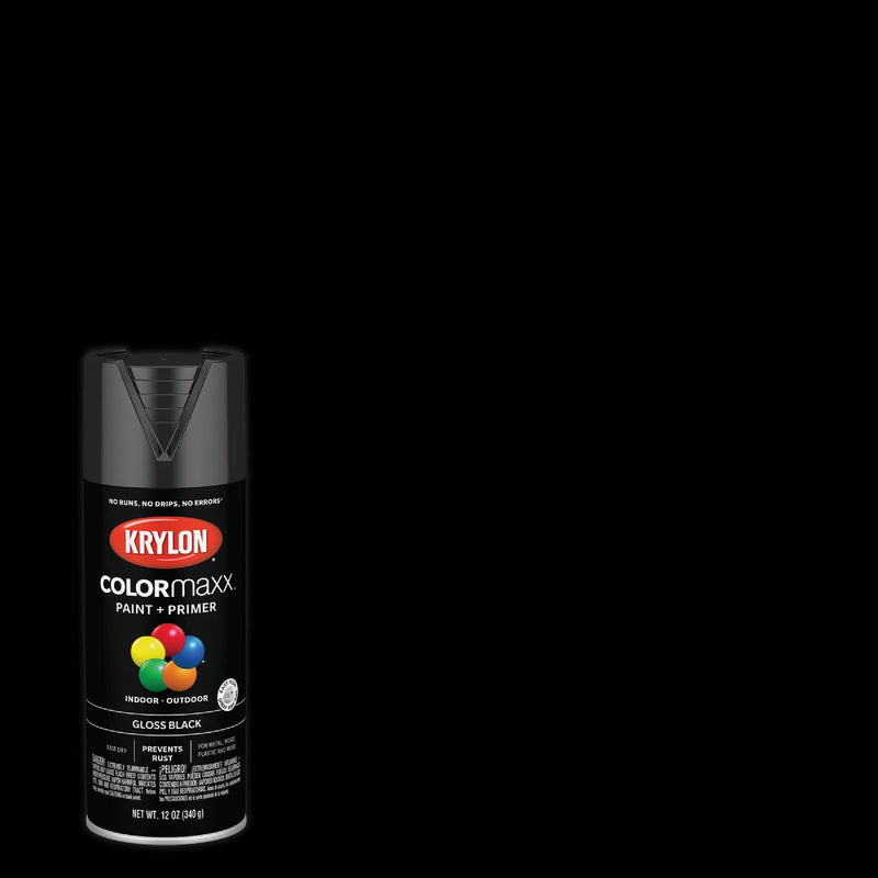 Krylon ColorMaxx12 Oz. Gloss Spray Paint, Black