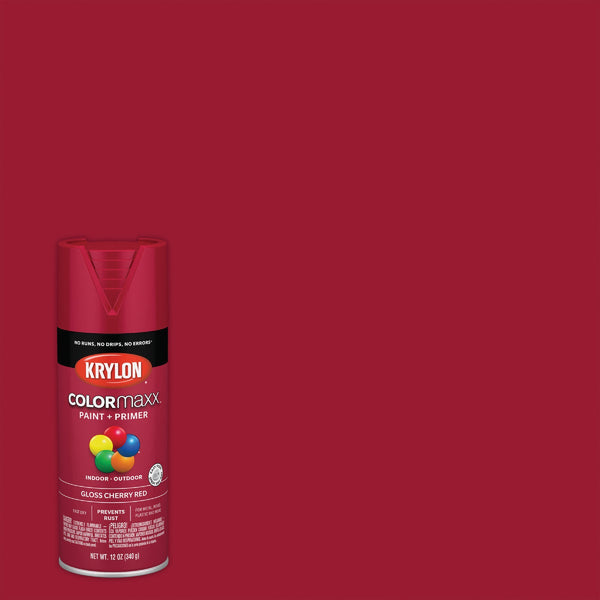 Krylon ColorMaxx 12 Oz. Gloss Spray Paint, Cherry Red