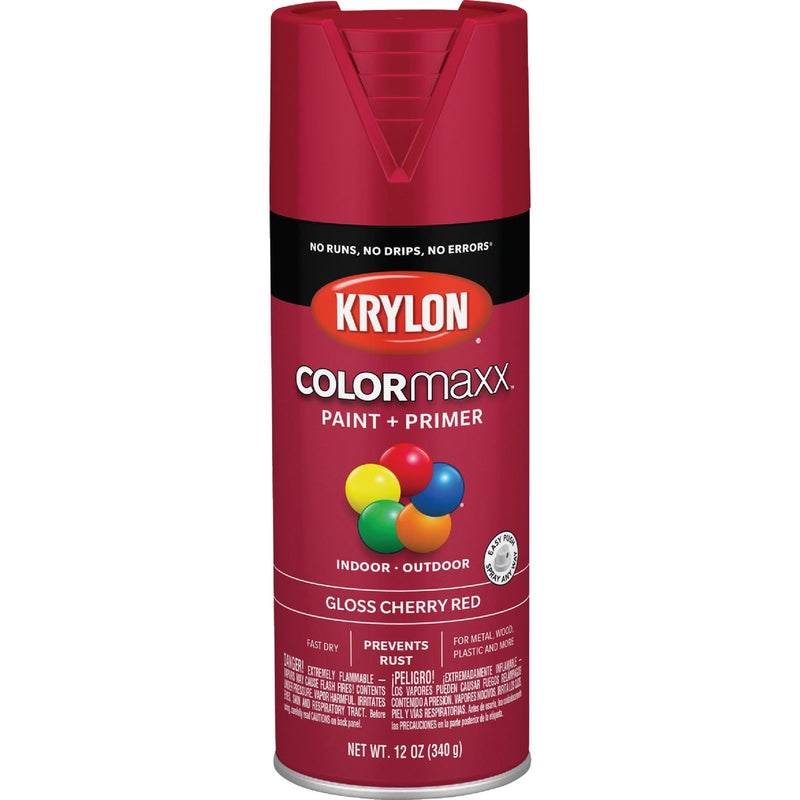 Krylon ColorMaxx 12 Oz. Gloss Spray Paint, Cherry Red