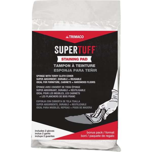 Trimaco SuperTuff 4 In. x 5 In Staining Pad with Free Gloves