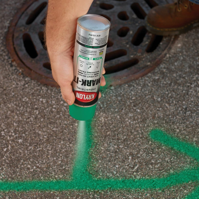 Krylon Mark-It 730408 Industrial SB APWA Green Inverted Marking Paint