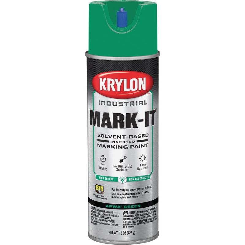 Krylon Mark-It 730408 Industrial SB APWA Green Inverted Marking Paint