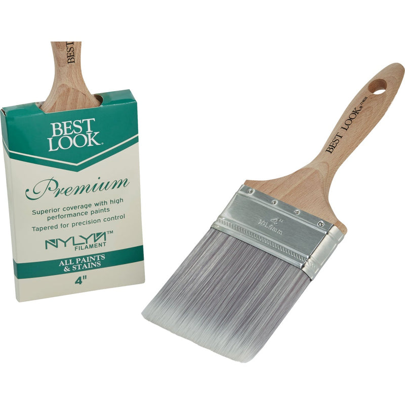 Best Look Premium 4 In. Flat Nylyn Paint Brush