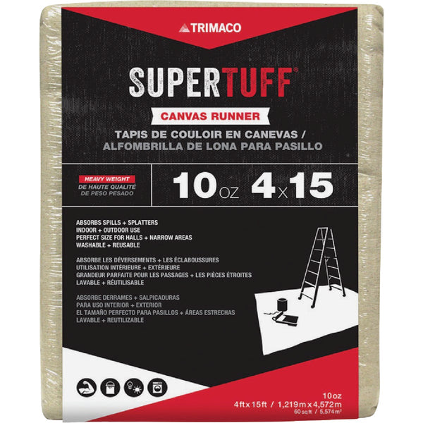 Trimaco SuperTuff 10 Oz. 4 Ft. x 15 Ft. Extra Heavyweight Canvas Drop Cloth